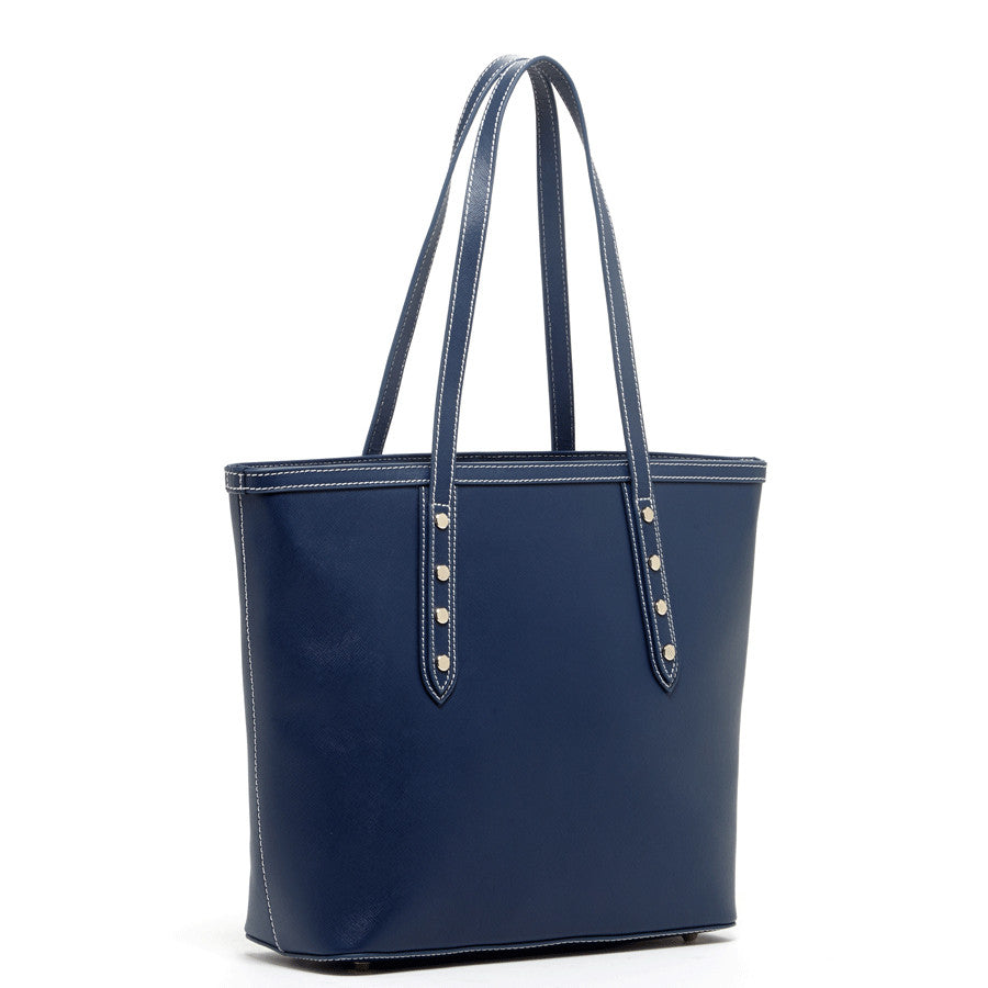 Ludlow Leather Shoulder Bag Blue