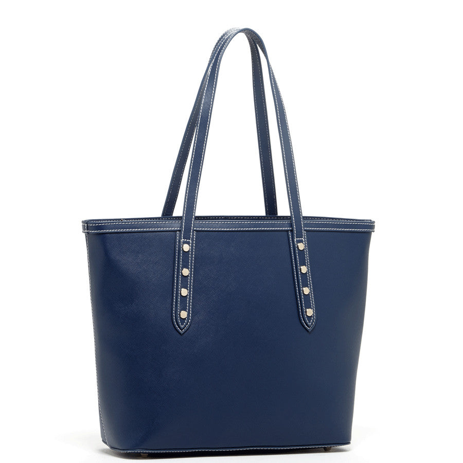 Ludlow Leather Shoulder Bag Blue
