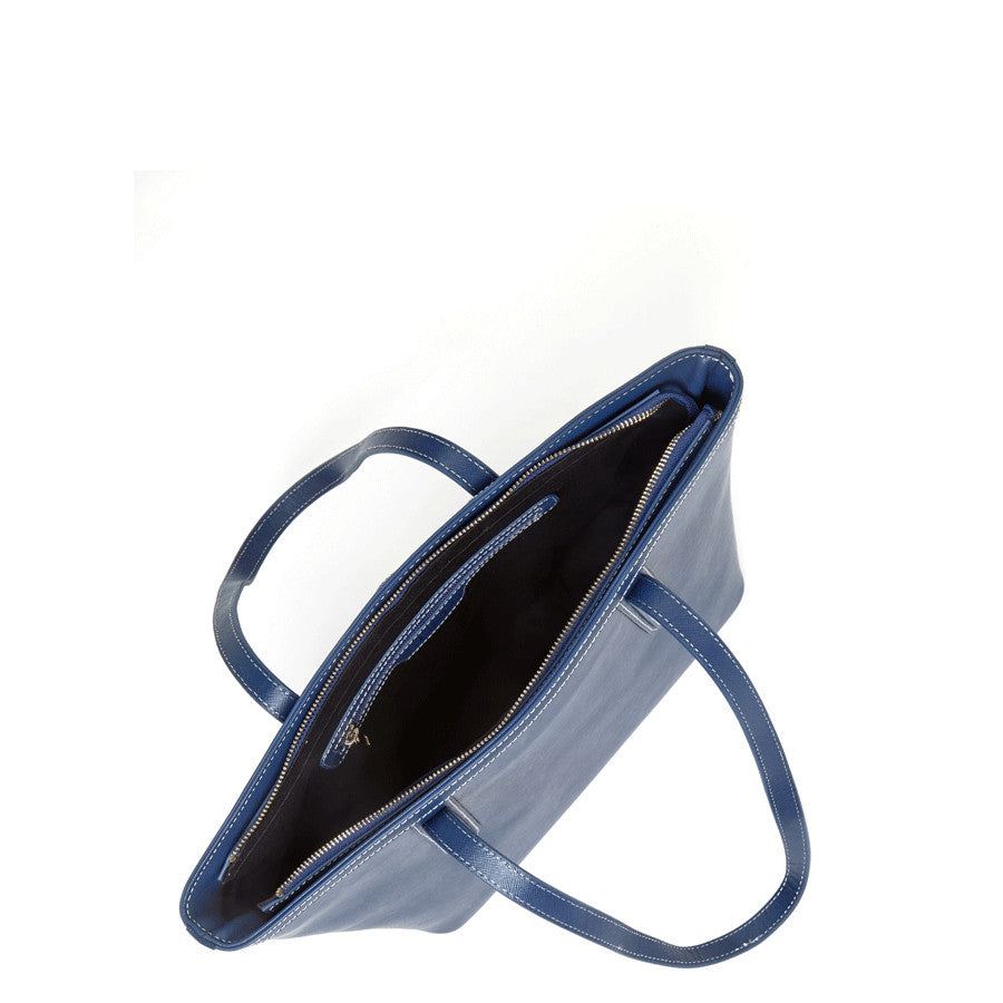 Ludlow Leather Shoulder Bag Blue