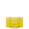 Josie Yellow Leather Bag with Chain Strap