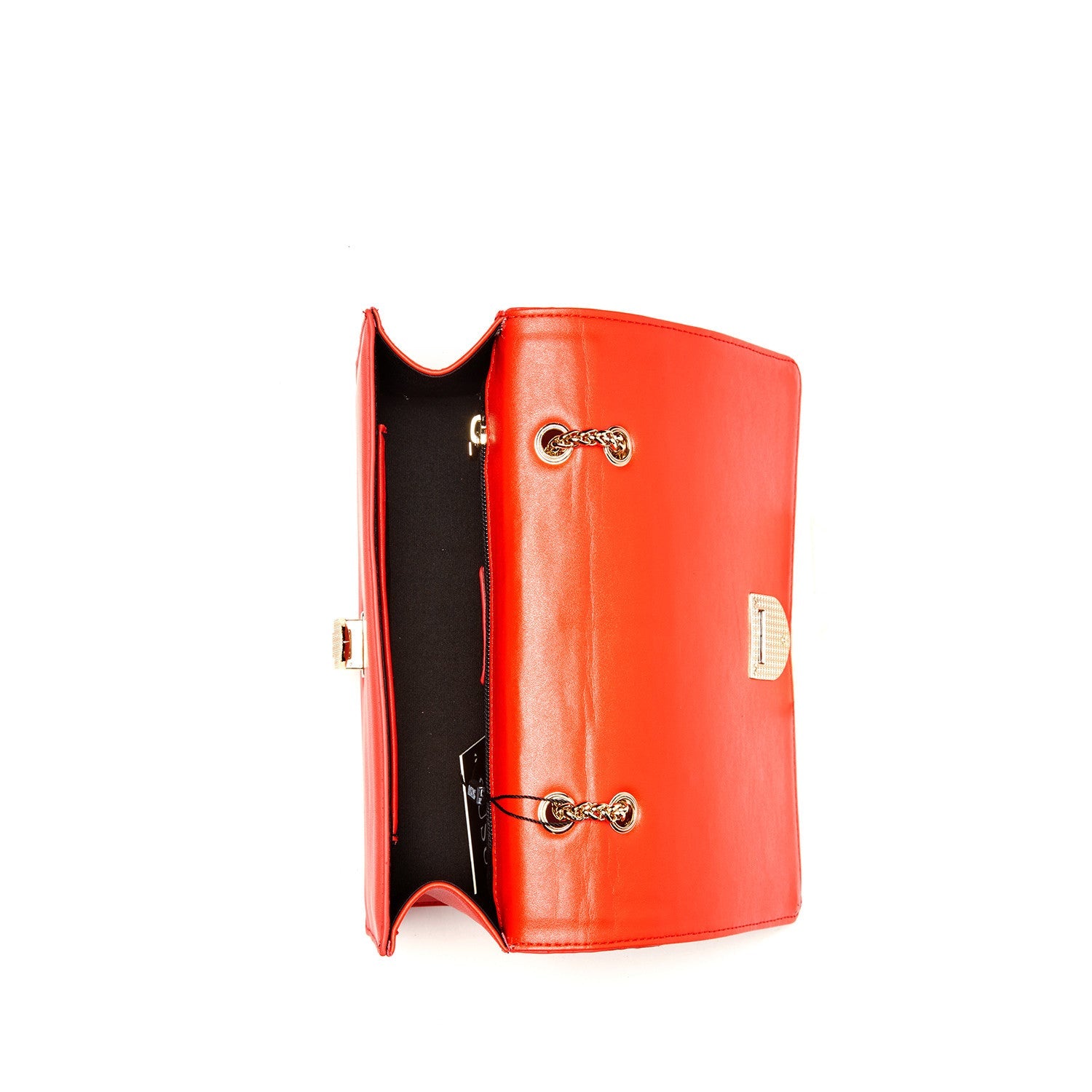 Josie Red Leather Bag with Chain Strap