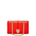 Josie Red Leather Bag with Chain Strap