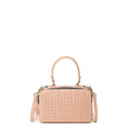 Woven Leather Crossbody Bag Pink Crossbody