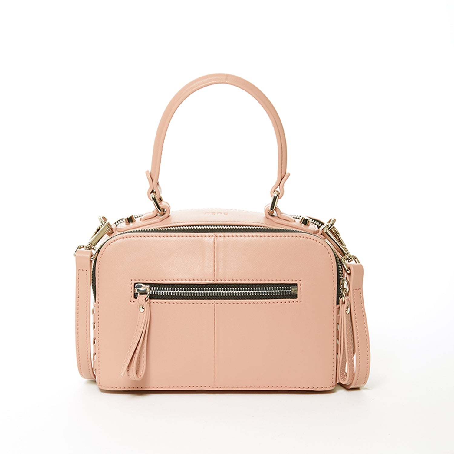 Woven Leather Crossbody Bag Pink Crossbody
